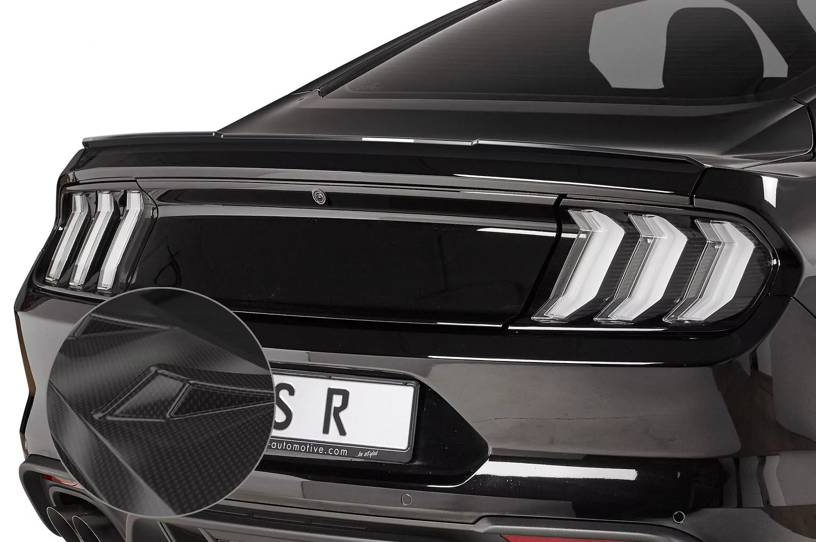 Heckflügel mit ABE für Ford Mustang VI HF727-C Carbon Look Hochglanz