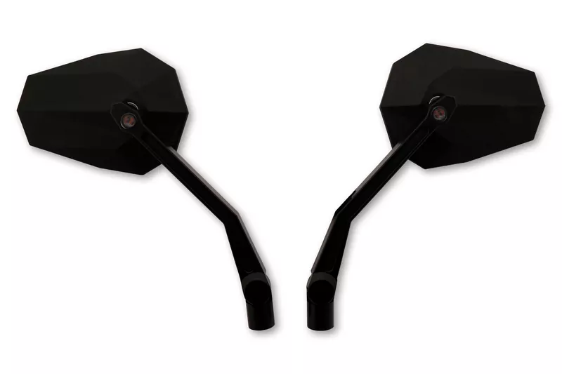 HIGHSIDER pro Handlebar Mirror Stealth -X2 Black With LED Indicator (Pair)