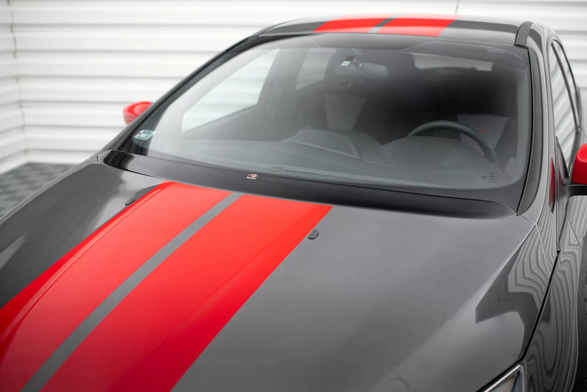 VERLÄNGERUNG MOTORHAUBE Passend Für FORD FOCUS MK3 FL Schwarz Hochglanz Schwarz Hochglanz