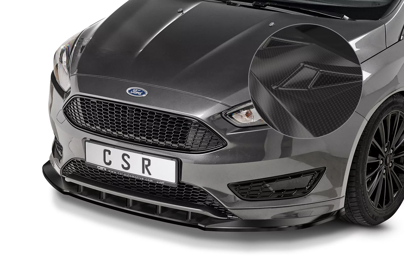 Cup-Spoilerlippe mit ABE für Ford Focus MK3 ST-Line CSL478-C Carbon Look Hochglanz