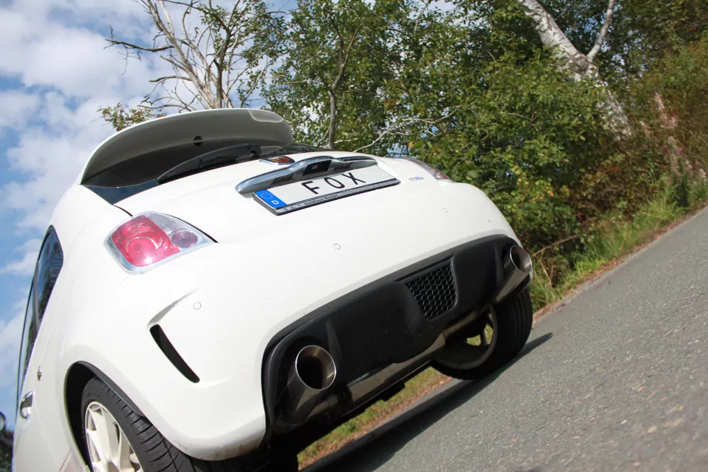 Fiat 500 Abarth  Endschalldämpfer quer Ausgang rechts/links - 1x100 Typ 25 rechts/links