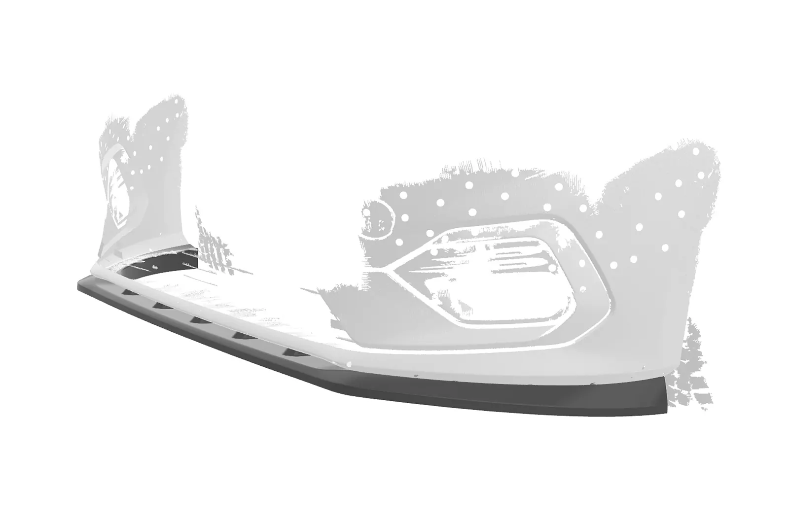 Cup-Spoilerlippe mit ABE für Ford Fiesta MK8 ST/ST-Line CSL409 Strukturiert (schwarz matt)