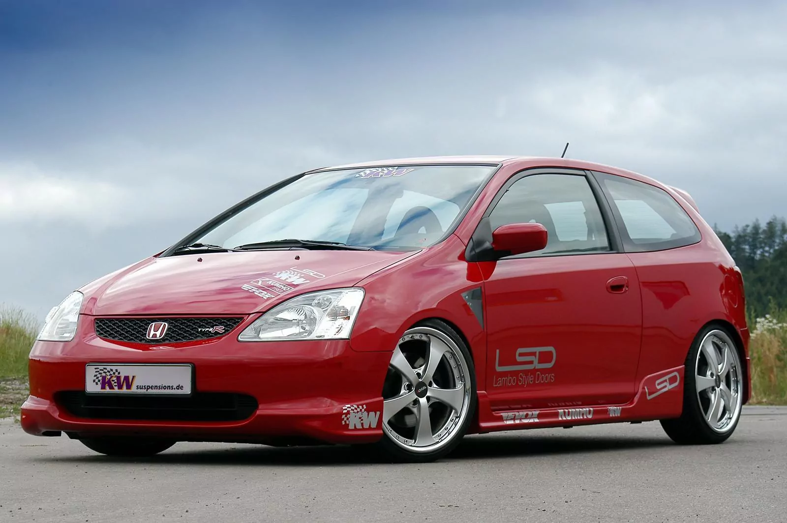 KW Gewindefahrwerk V1 inox HONDA CIVIC VII Stufenheck (ES, ET) 10/2000-04/2006