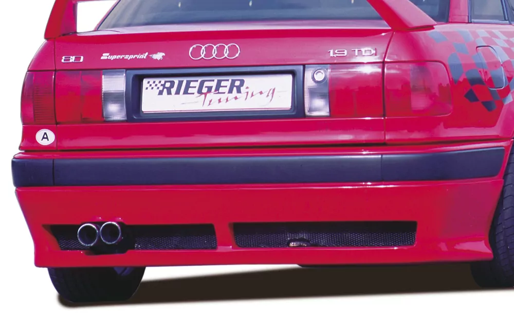 Rieger Heckansatz für Audi 80 Typ B4 - Lim.  -> ohne Einleger carbon optik