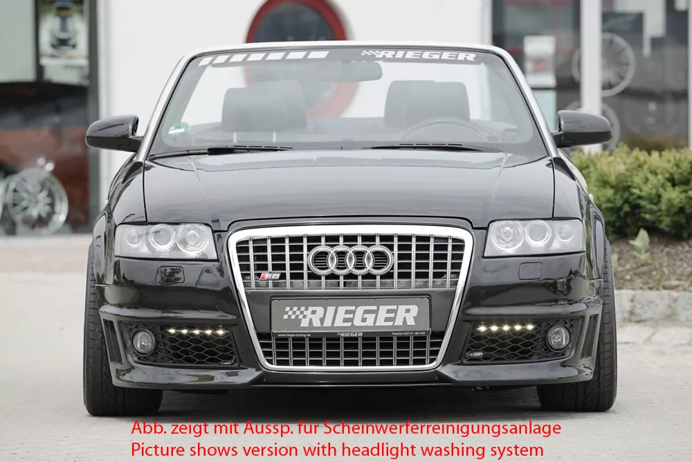 Rieger Spoilerstoßstange für Audi A4 (8H) - Cabrio 04.02-12.05 (bis Facelift) carbon optik