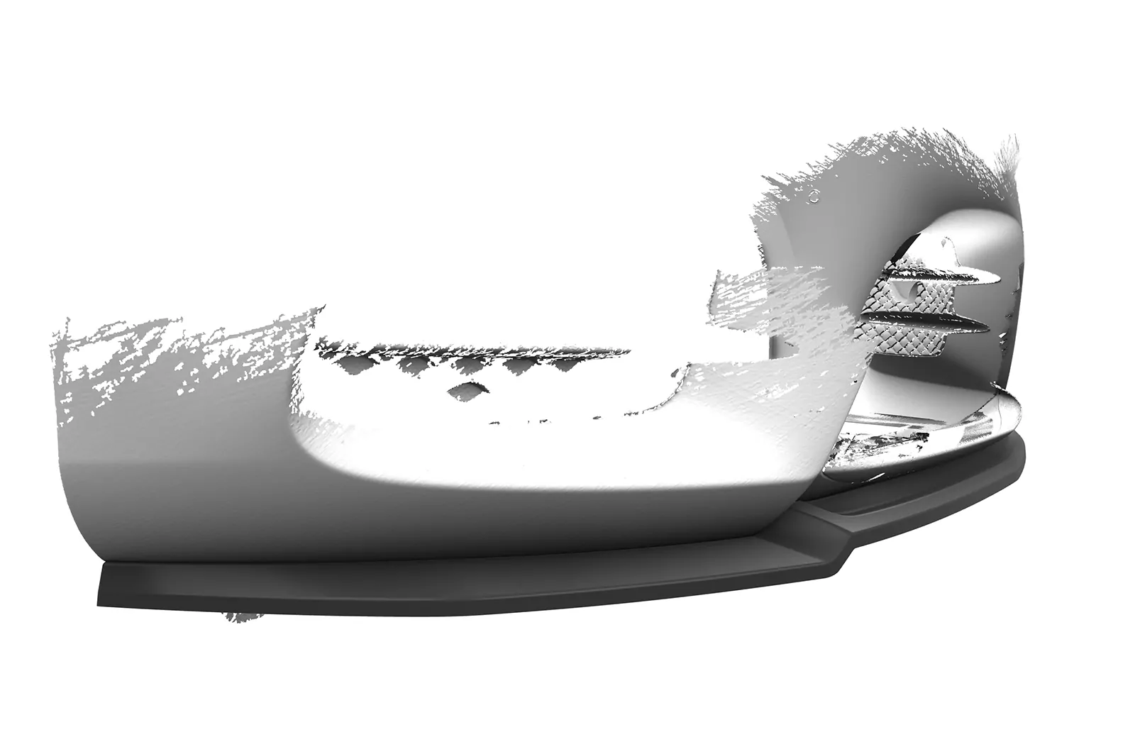 Cup-Spoilerlippe mit ABE für Mercedes Benz V-Klasse 447 AMG-Line CSL545 Schwarz Strukturiert
