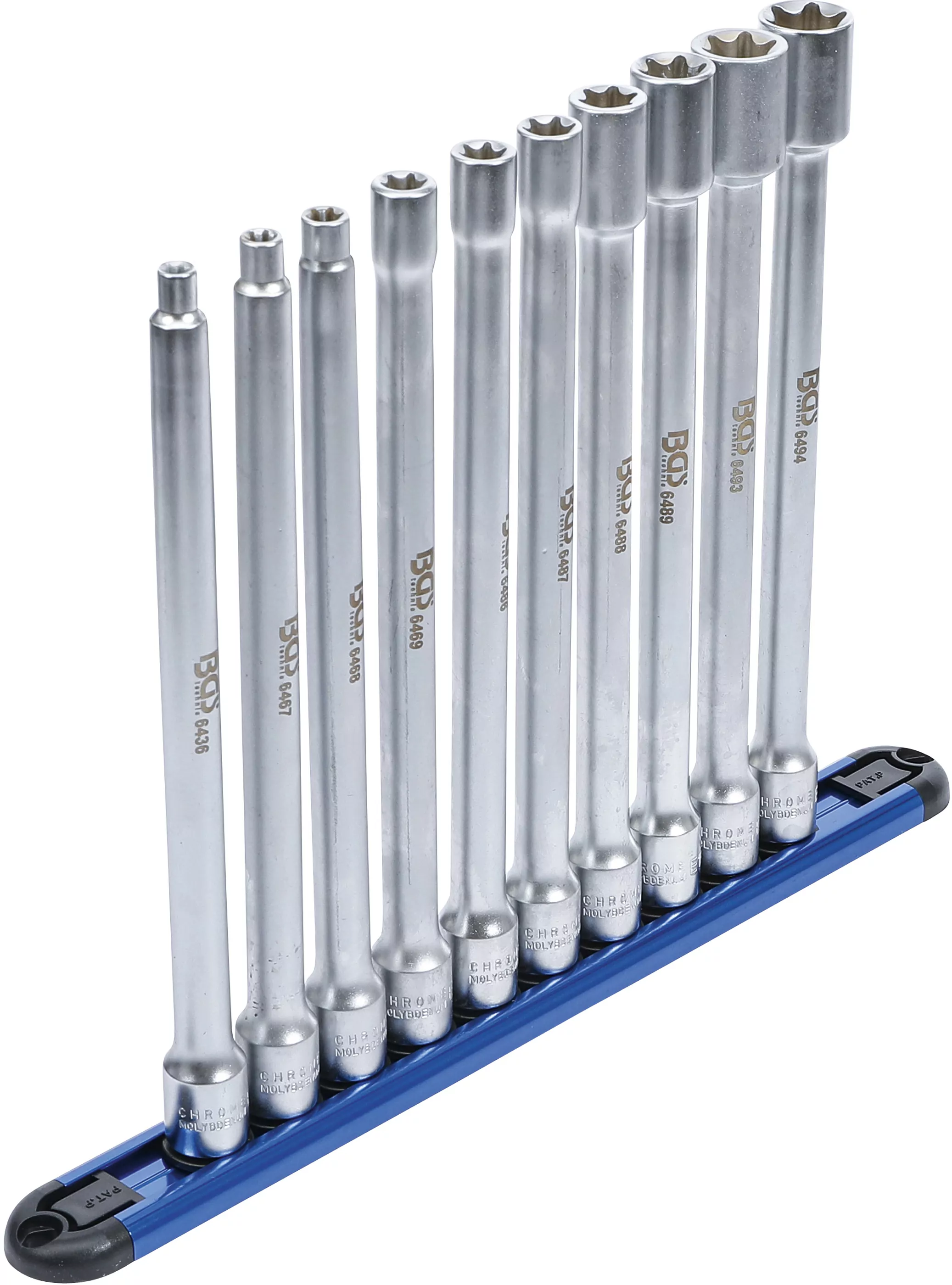 Steckschlüssel-Einsatz-Satz E-Profil | XXL | Antrieb Innenvierkant 10 mm (3/8") | SW E6 - E20 | 10-tlg.