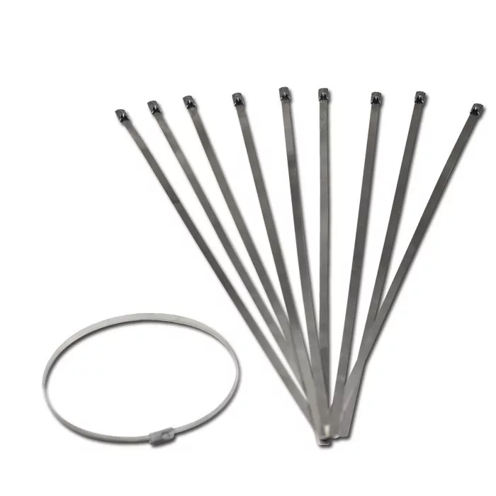 Kabelbinder Edelstahl (316) | 1 Set = 10 Stück Maße: B: 4,6mm  x L: 300mm x H: 0,25mm