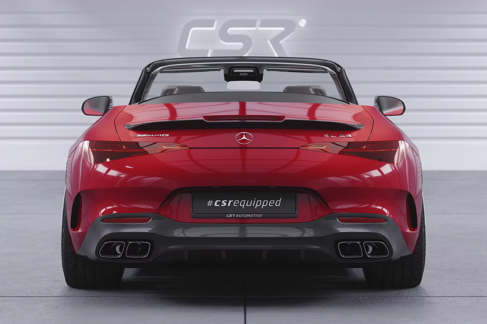 Heckflügel mit ABE für Mercedes-Benz SL 43 / 55 / 63 AMG HF027 Schwarz Strukturiert