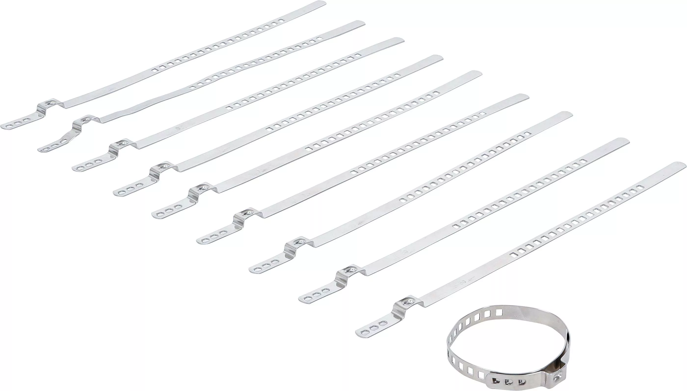 Achsmanschetten-Schellen-Satz | Edelstahl | rostfrei | 7 mm | 20 - 50 mm | 10-tlg.