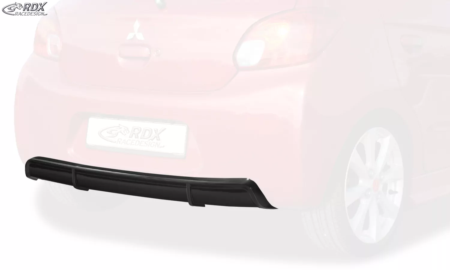 RDX Heckansatz für MITSUBISHI Space Star & Mirage -2016 Diffusor Heckblende Heckdiffusor