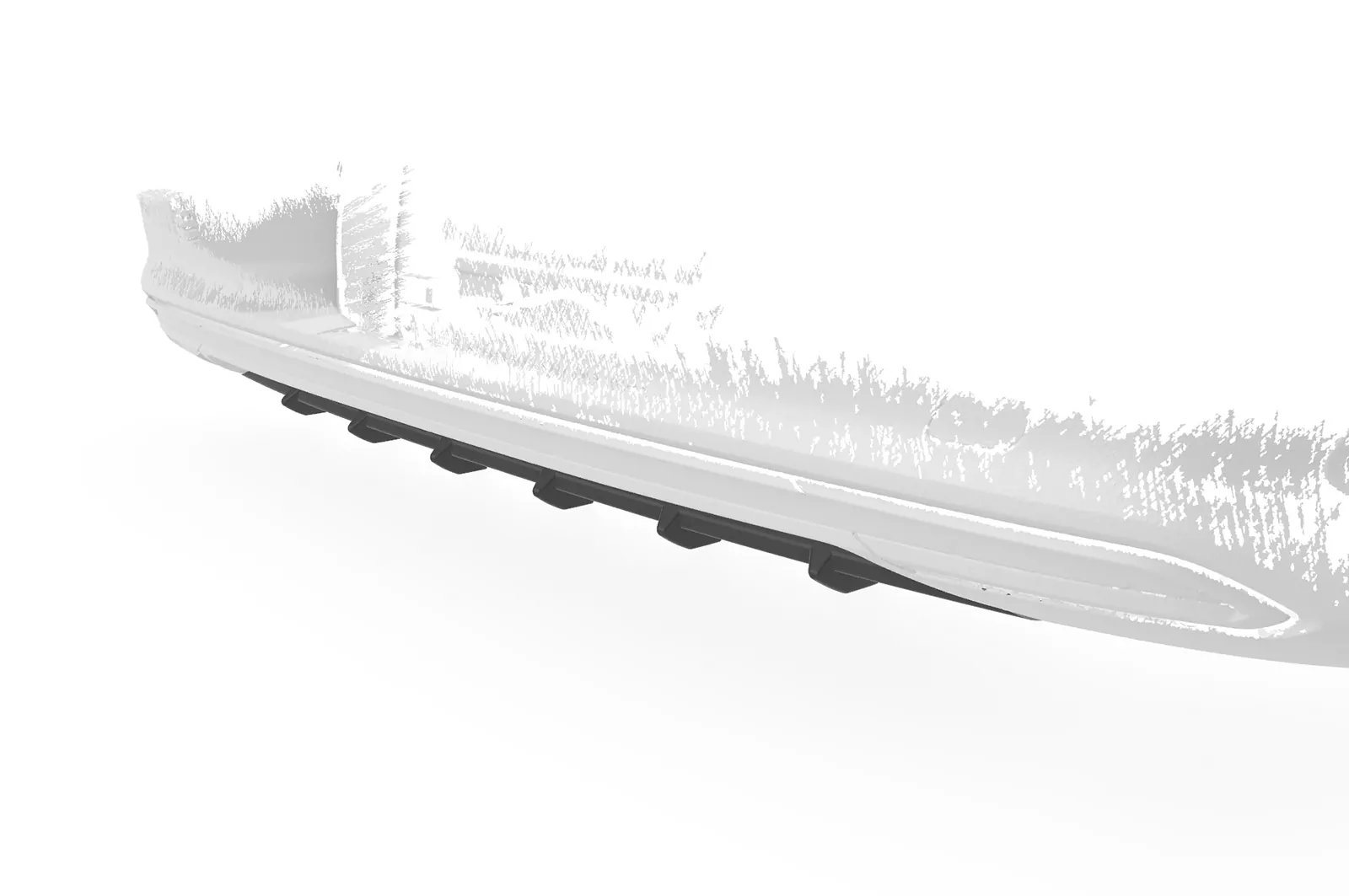 Heckansatz für Audi A3 8Y HA449 Schwarz Strukturiert