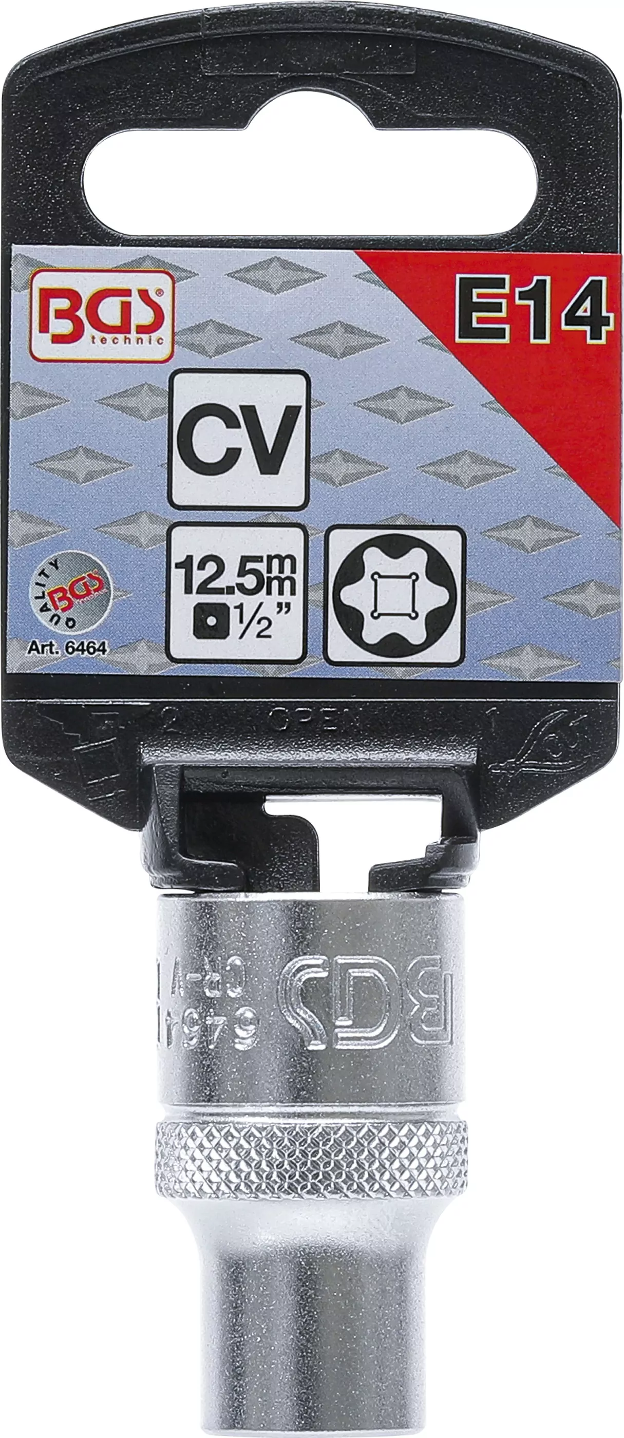 Steckschlüssel-Einsatz E-Profil | Antrieb Innenvierkant 12,5 mm (1/2") | SW E14