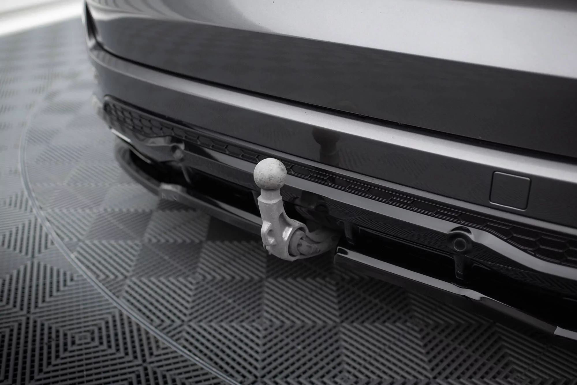 Hinten Splitter (mit Einem Vertikalem Balken) Ford S-Max ST-Line Mk2 Schwarz Hochglanz