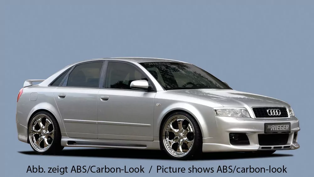 Rieger Seitenschweller links  matt schwarz für Audi A4 (8E) Typ B6 Avant 11.00-10.04