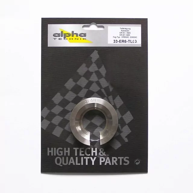 alpha Technik Tieferlegungssatz 25mm für Kawasaki ER6n ER6f Typ ER650E EX650E Modleljahr 2012-