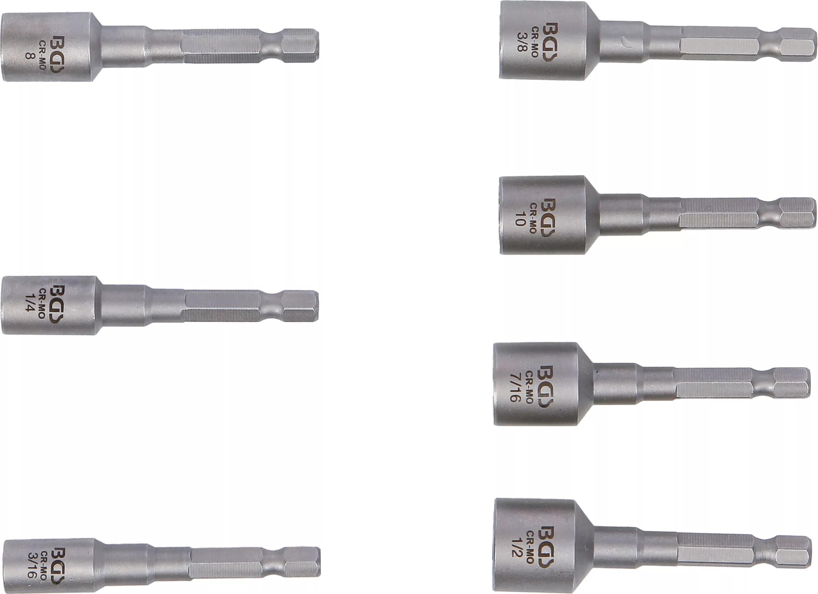 Ausdreh-Satz für Schrauben und Muttern | Antrieb Außensechskant 6,3 mm (1/4") | für Bohrmaschinen | 7-tlg.