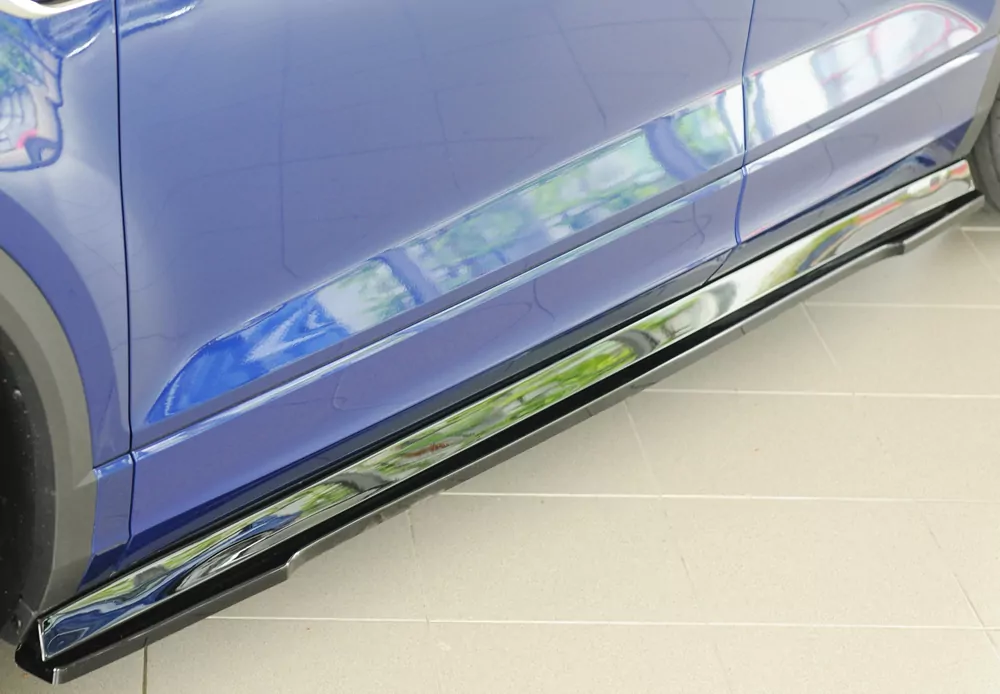 Rieger Seitenschweller links ansatz glanz schwarz für VW T-Roc R (A1) 5-tür. 01.22- (ab Facelift)