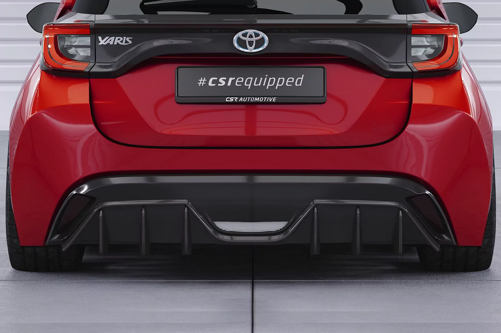 Heckansatz für Toyota Yaris 4 (XP21) HA459 Schwarz Strukturiert