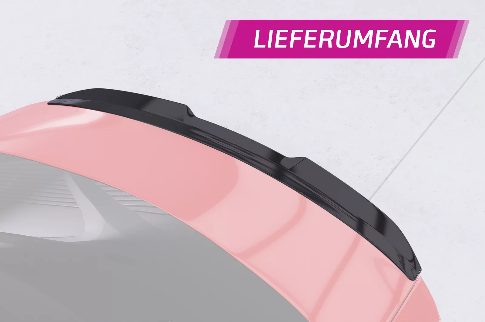 Heckflügel mit ABE für Audi A3 8V Limo/Cabrio HF900 Schwarz Strukturiert