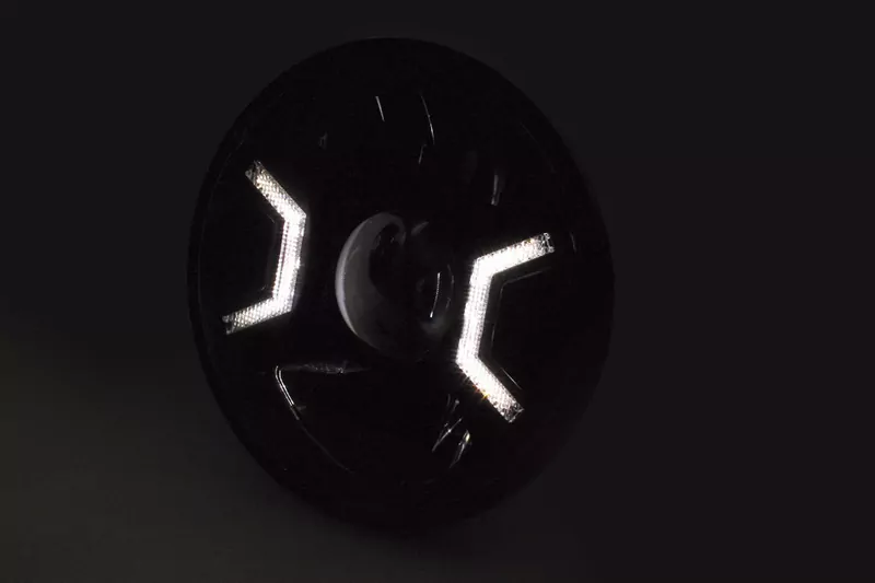 HIGHSIDER pro 7 Zoll Hauptscheinwerfereinsatz Typ 2 LED Schwarz E-Geprüft (1Stck)