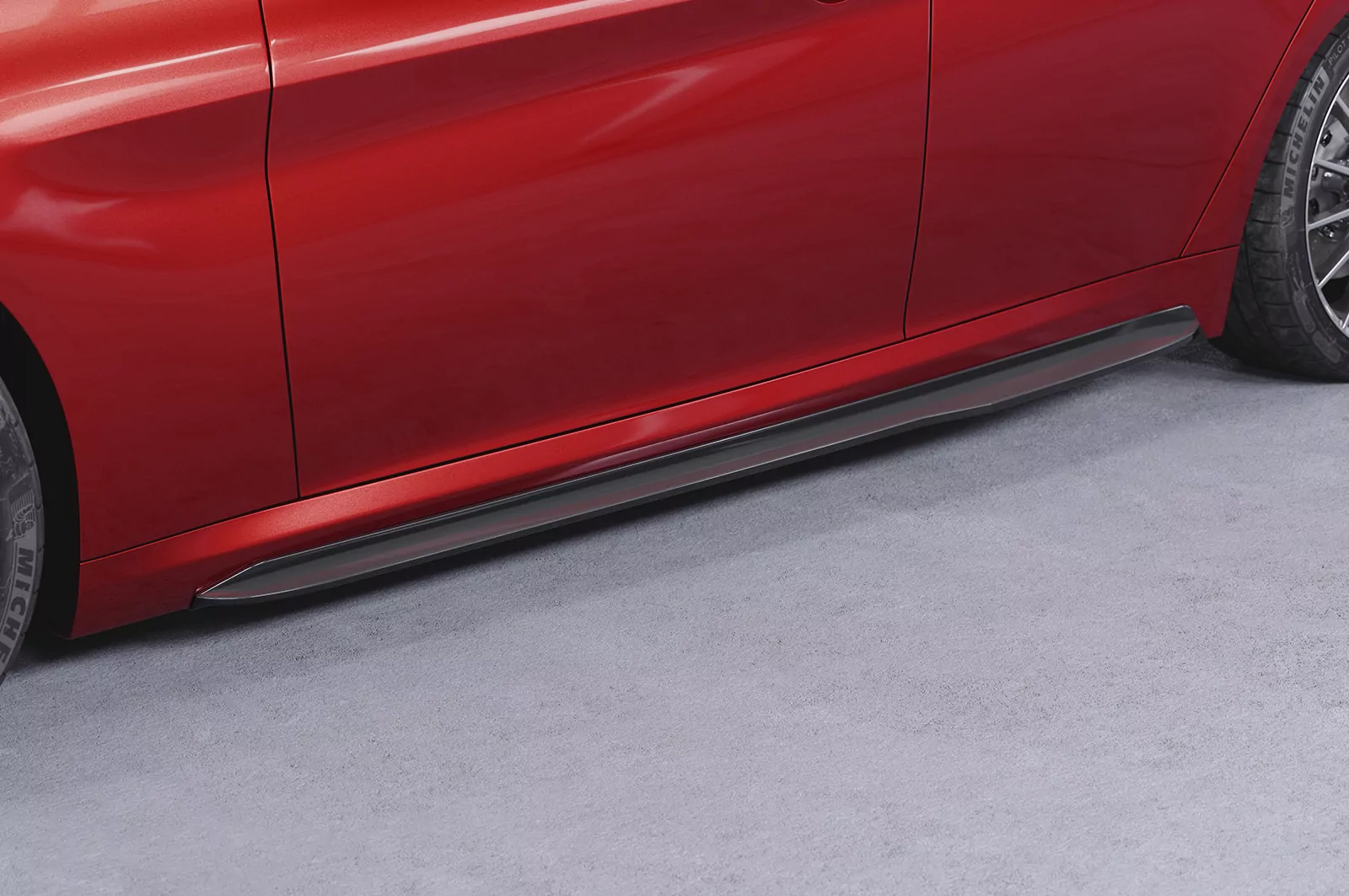 Seitenschweller für Alfa Romeo Giulia (Typ 952) SS567 Schwarz Strukturiert