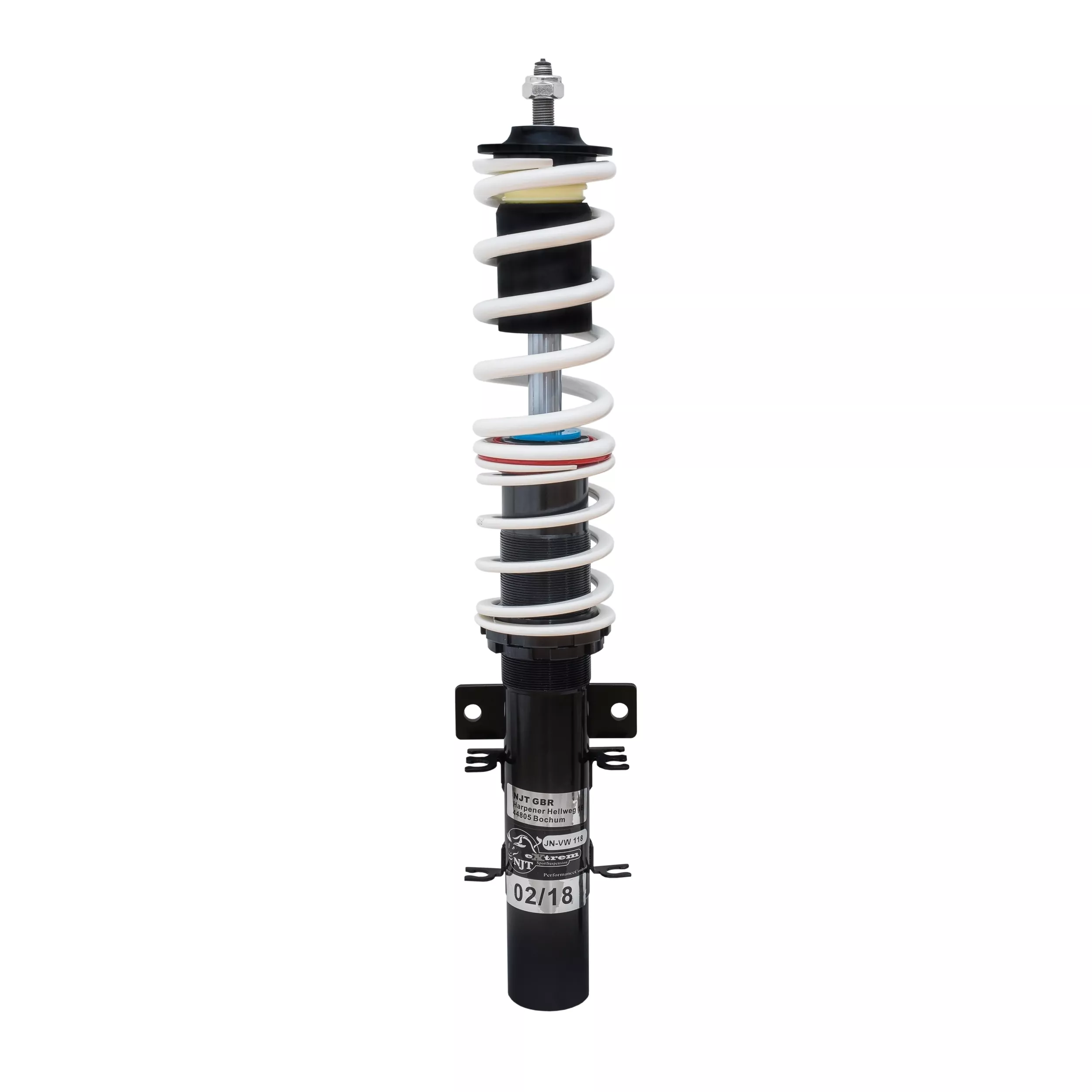 NJT eXtrem Gewindefahrwerk Sportfahrwerk härteverstellbar für Polo 6R passend für VW Polo Typ 6R 1.2, 1.4, 1.6, 1.4 TDi, 1.6TDi, ab Baujahr 2009-