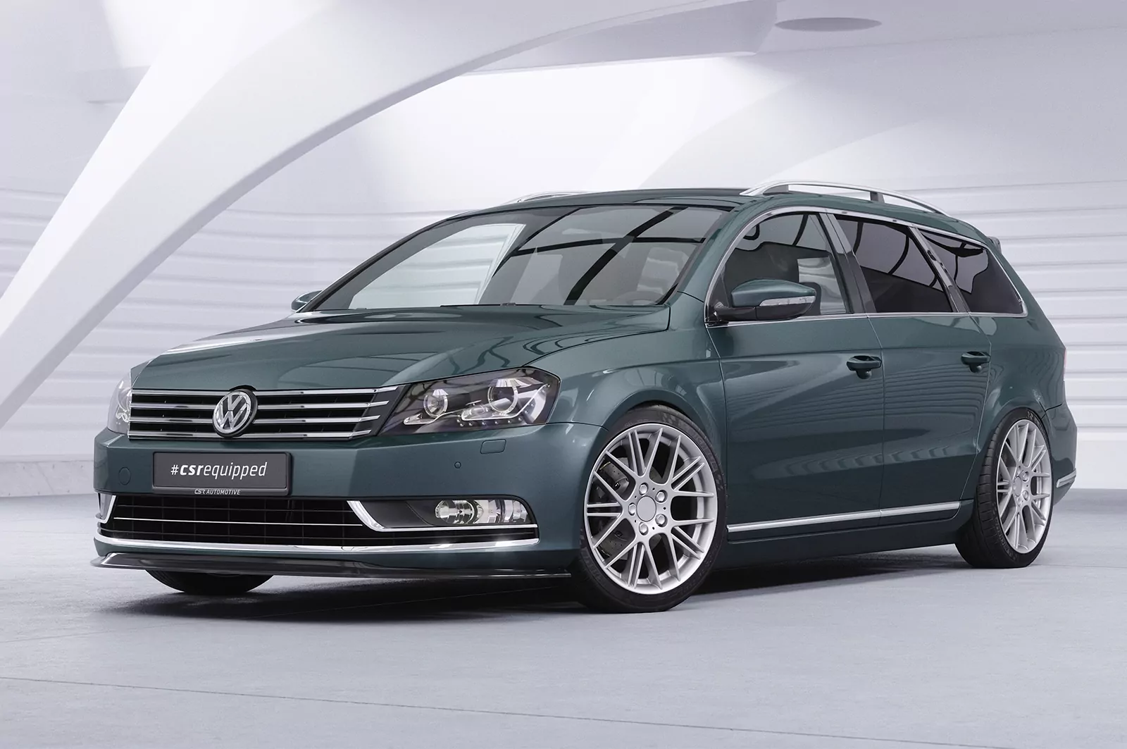 Cup-Spoilerlippe mit ABE für VW Passat B7 CSL337 Strukturiert (schwarz matt)