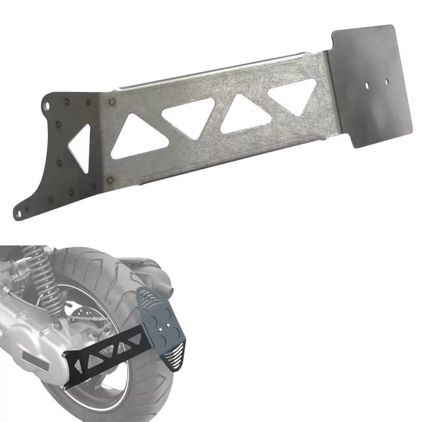 alpha Technik Kennzeichenhalter für versch. Kleinkrafträder/Roller Edelstahl natur