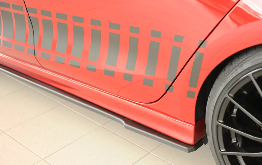 Rieger Seitenschweller links ansatz matt schwarz für Seat Leon (KL) 5-tür. (ST/Sportstourer) 09.20-06.24 (bis Facelift)