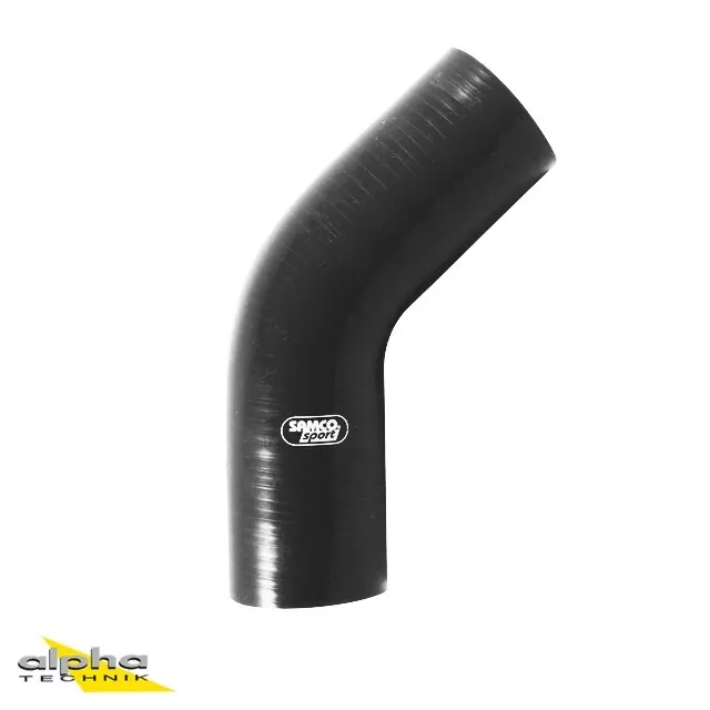 Samco Siliconschlauch 45 Grad Standard Bogen schwarz