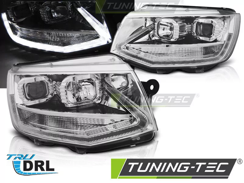 HEADLIGHTS TRUE DRL CHROME fits VW T6 15-19