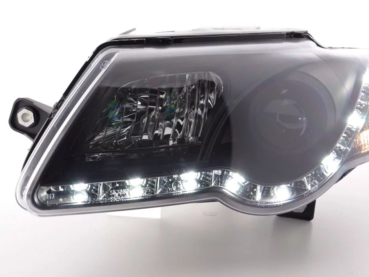 Scheinwerfer Set Daylight LED Tagfahrlicht VW Passat B6 3C schwarz
