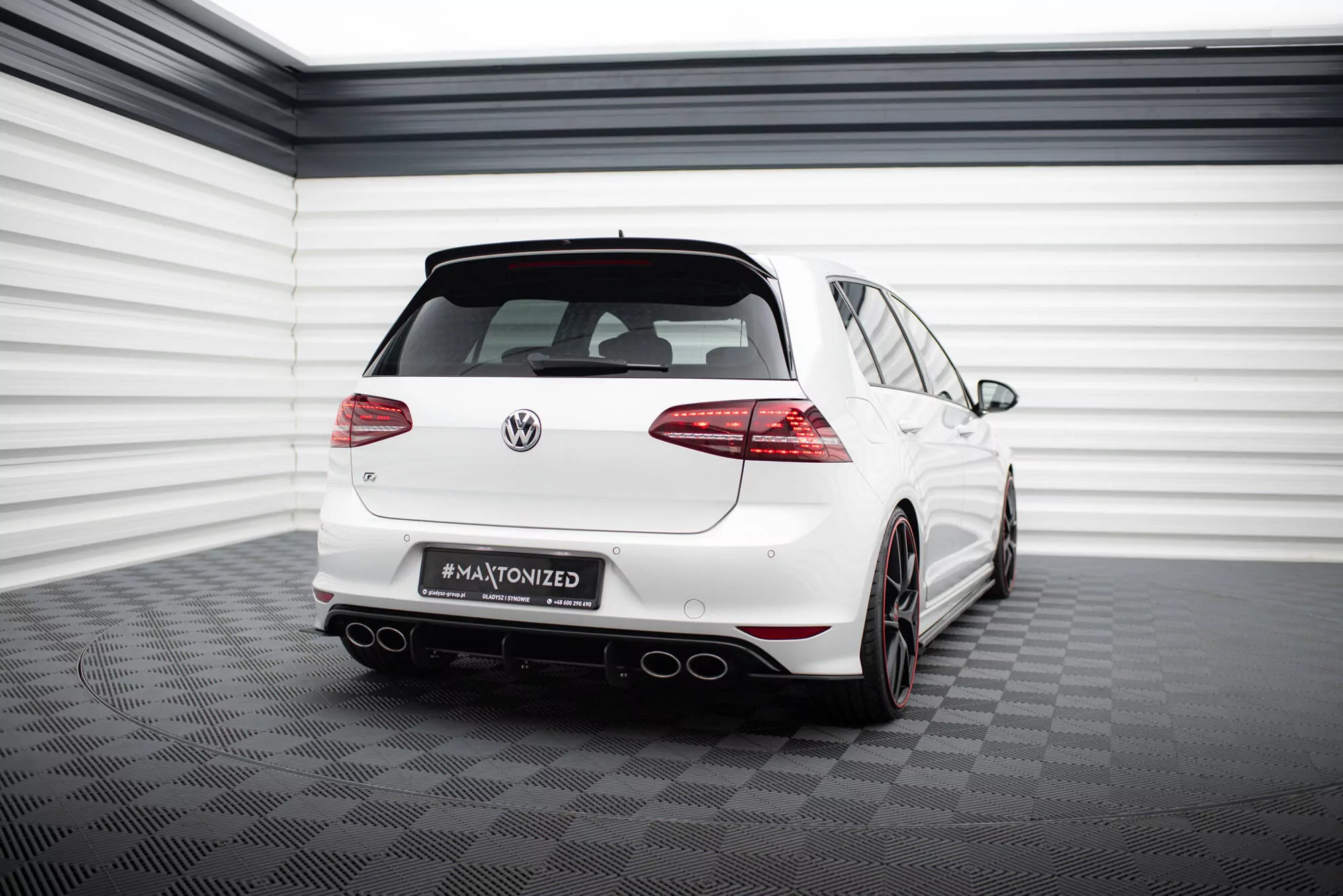 VW GOLF 7 R HATCHBACK Diffusor Heck Ansatz Passend Für Heckschürze Passend Für & Heck Ansatz Flaps Diffusor Passend Für
