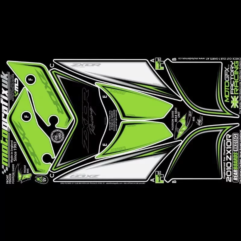 Motografix Steinschlagschutz hinten Kawasaki ZX-10 R 2010 RK015G