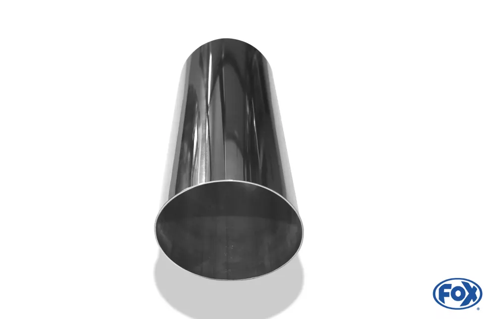 Anschweißendrohr Typ 14  Ø 100 mm / Länge: 300 mm - rund / uneingerollt / 15° abgeschrägt / ohne Absorber