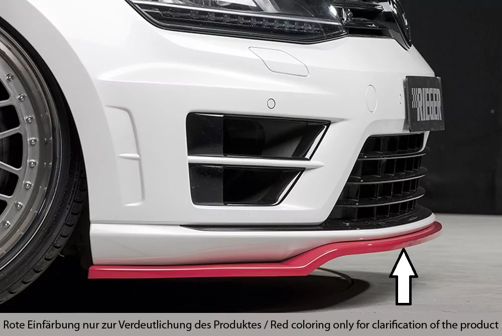 Rieger Spoilerschwert nur für R / R-Line für VW Golf 7 R | 5-tür. 12.13-12.16 (bis Facelift) für orig. Frontschürze
