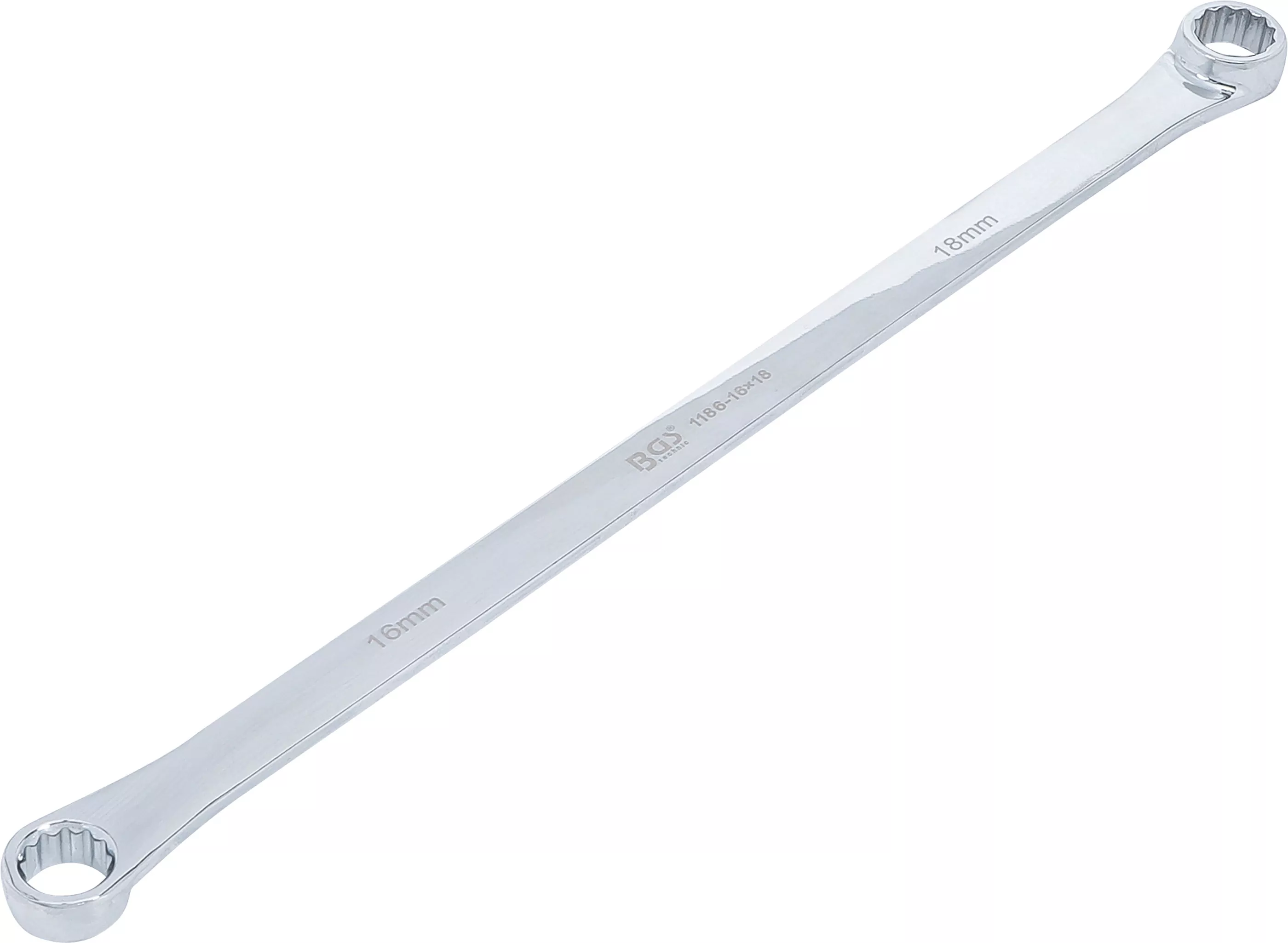 Doppel-Ringschlüssel | extra lang | SW 16 x 18 mm