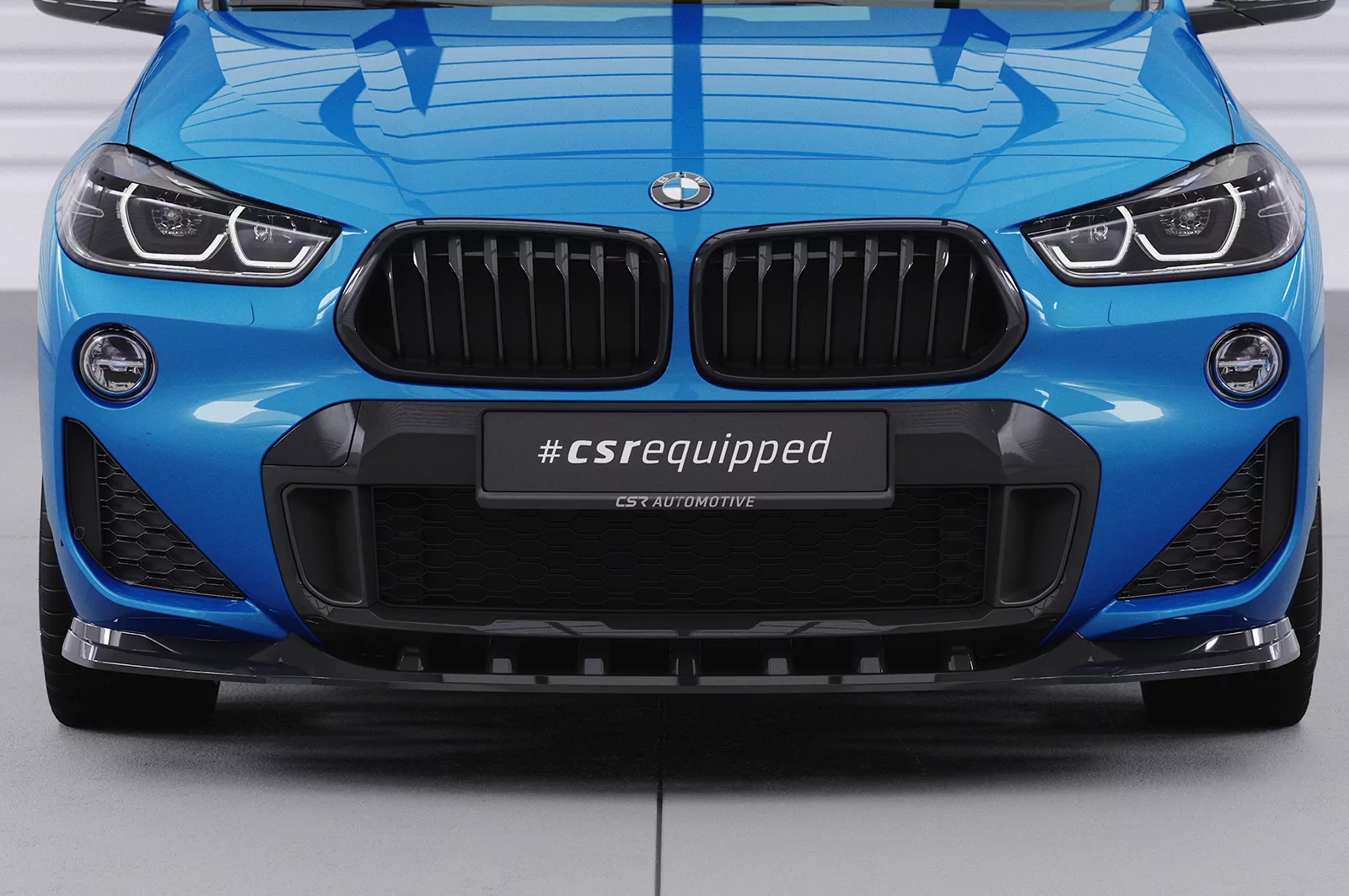 Cup-Spoilerlippe mit ABE für BMW X2 F39 M-Paket CSL574 Schwarz Strukturiert