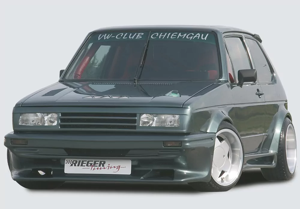 Rieger Spoilerstoßstange Breitbau I für VW Golf 1 -    carbon optik