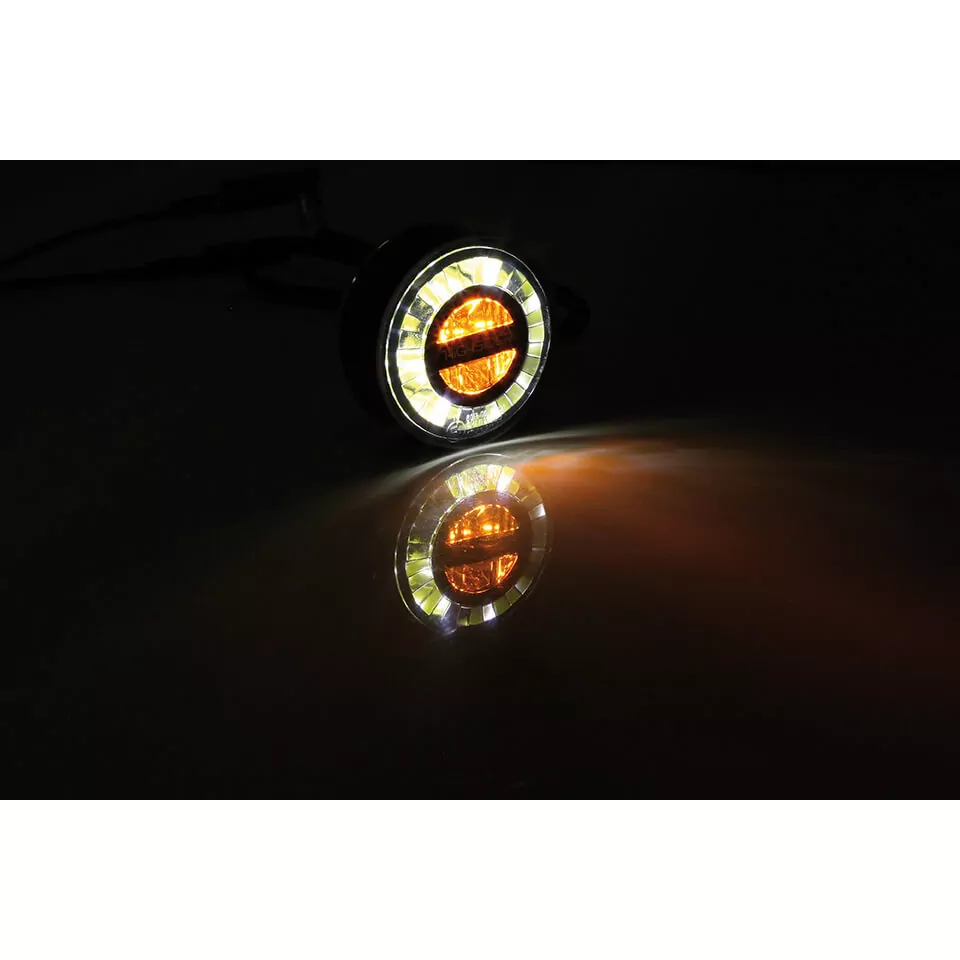 HIGHSIDER pro Rocket LED Blinker/Positionslicht Schwarz/Getönt 2in1, E-Geprüft (Paar)