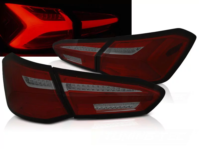 Led Tail Lights Red Smoke Seq Fits Ford Focus 4 18-21 Hatchback 