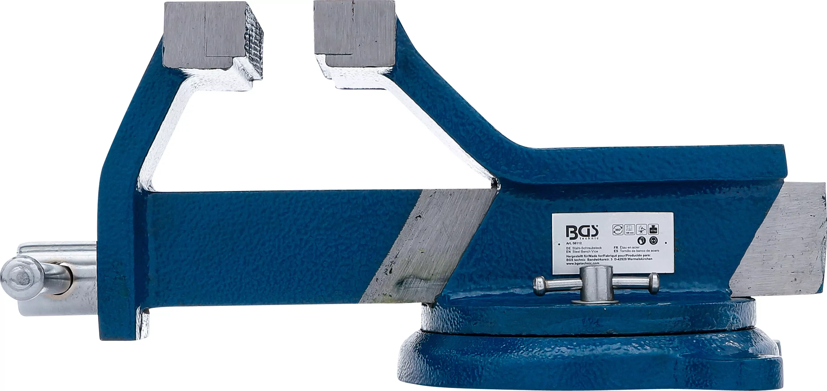 Stahl-Schraubstock | geschmiedet | 125 mm Spannbacken