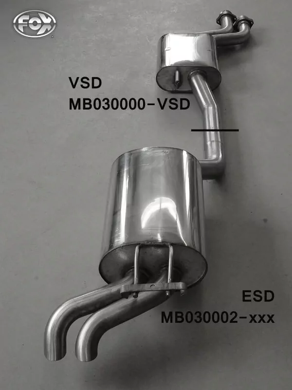 Mercedes E-Klasse W124 Stufenheck/ Cabrio Vorschalldämpfer Ø70mm