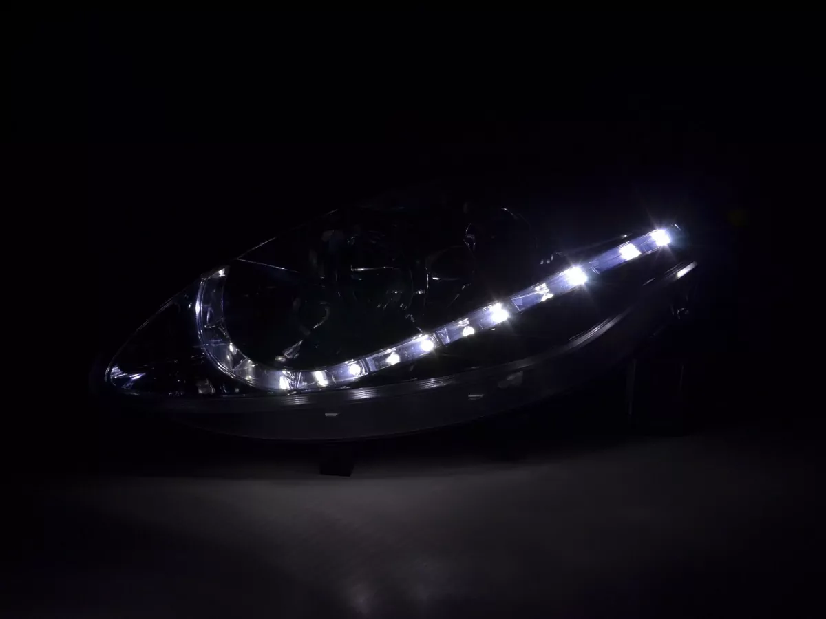 Scheinwerfer Set Daylight LED TFL-Optik Fiat Bravo Typ 198 Bj. 07- chrom