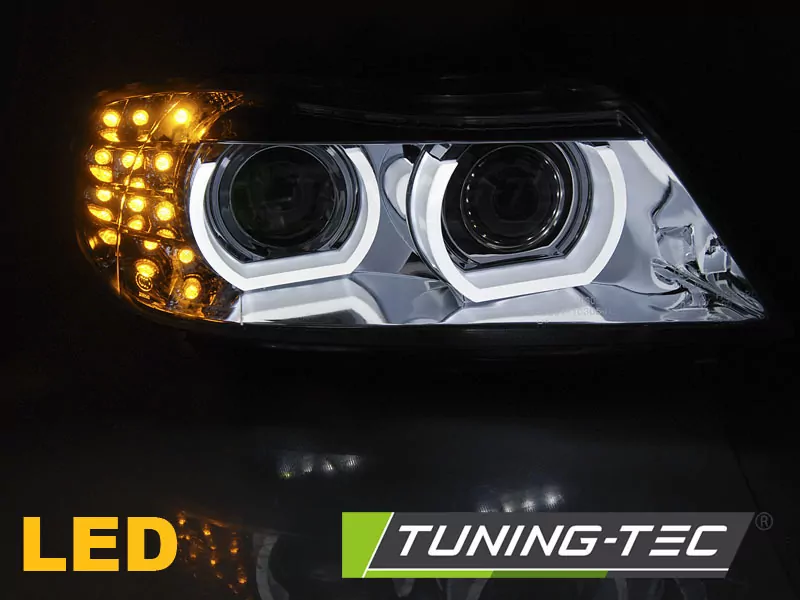Xenon Headlights Led Drl Chrome Afs Fits Bmw E90/e91 09-11