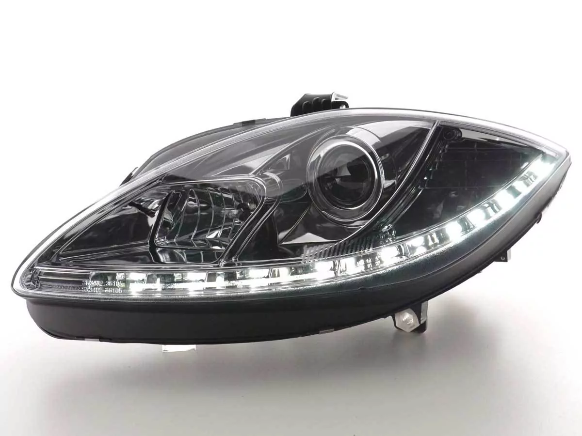 Scheinwerfer Set Daylight LED Tagfahrlicht Seat Leon 1P Bj. 09- chrom