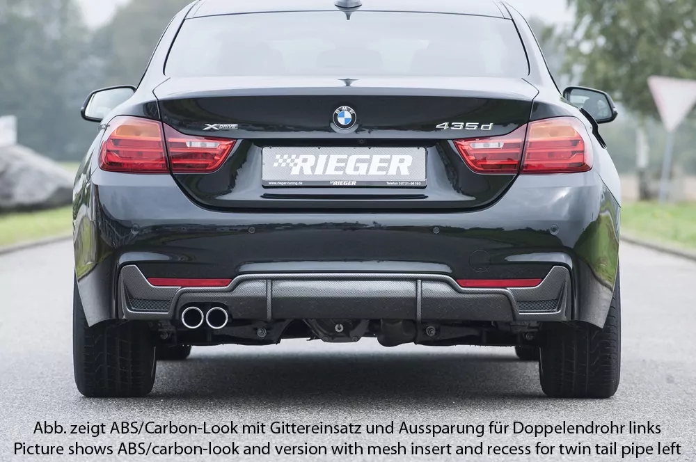 Rieger Heckeinsatz für BMW 4er F32  (3C) | Coupé (3-tür.) 07.15- (ab Facelift) LCI nur für M-Paket-Heckschürze