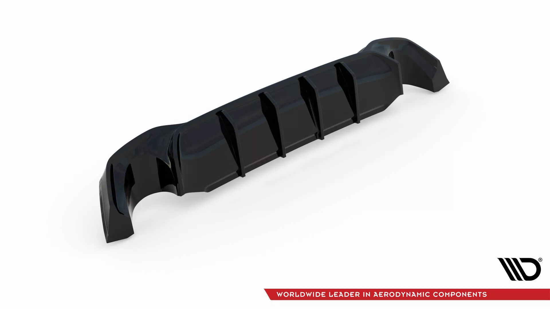 Diffusor Heck Ansatz V.2 Für Ford Focus Kombi ST-Line Mk4 Schwarz Hochglanz