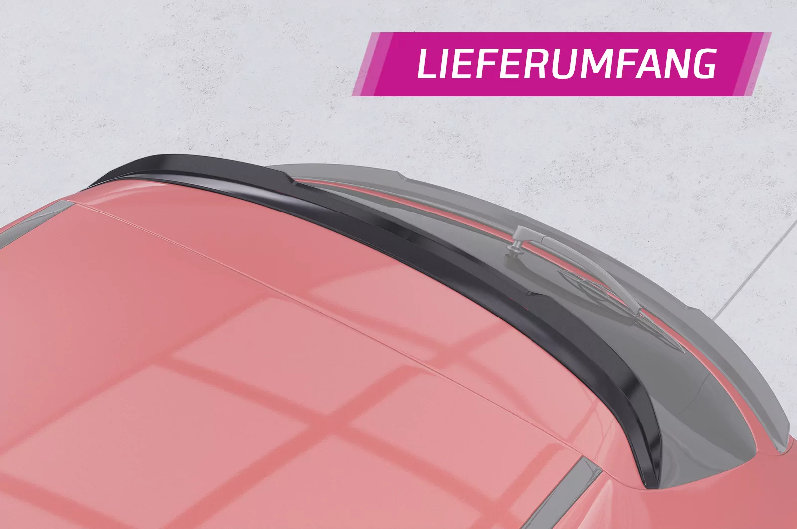 Heckflügel mit ABE für Mercedes-Benz CLA X117 Shooting Brake HF739 Schwarz Strukturiert